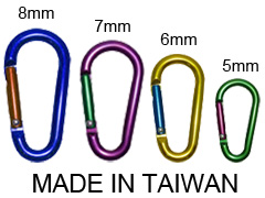 L-246 — Carabiner Keychains manufactured in Taiwan