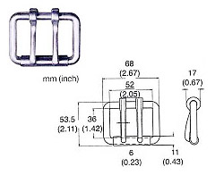 222 — Buckles/D-rings manufactured in Taiwan