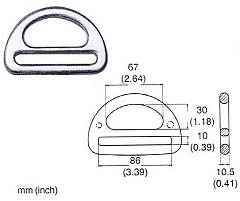 A7750 — Buckles/D-rings manufactured in Taiwan