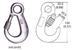 316 — Connectors/Snap Hook manufactured in Taiwan